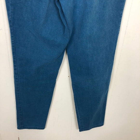 Vintage High Waisted Teal Denim Jeans Sz 28 - Picture 9 of 11